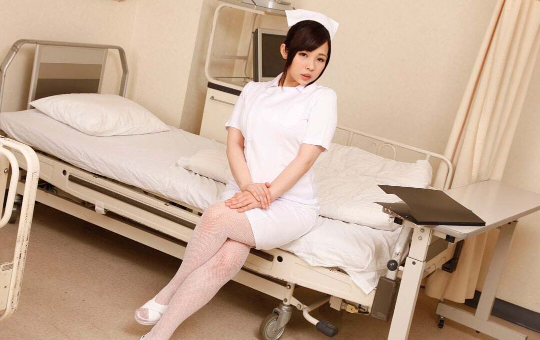20P Busty Japanese nurse Mihane Yuuki gets her cunt eaten out and banged roughly