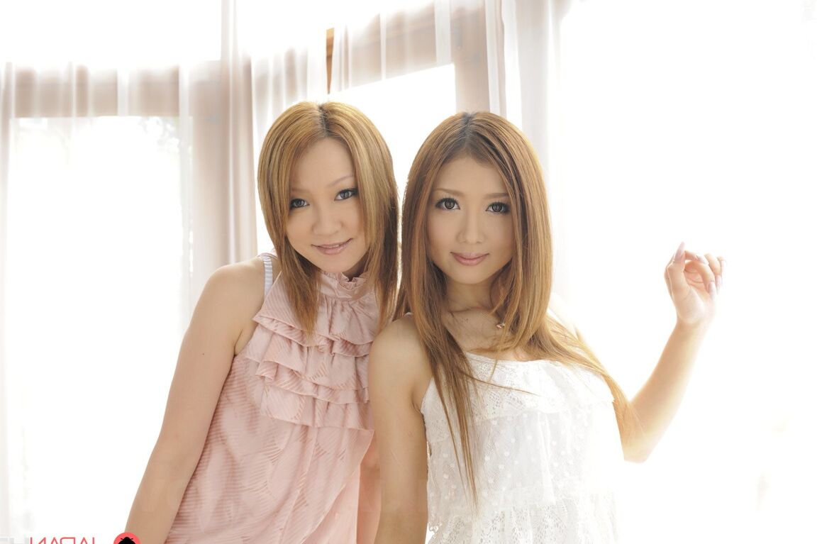 15P Adorable Japanese redheads Hibiki Ohtsuki & Uta Kohaku get fondled by a man