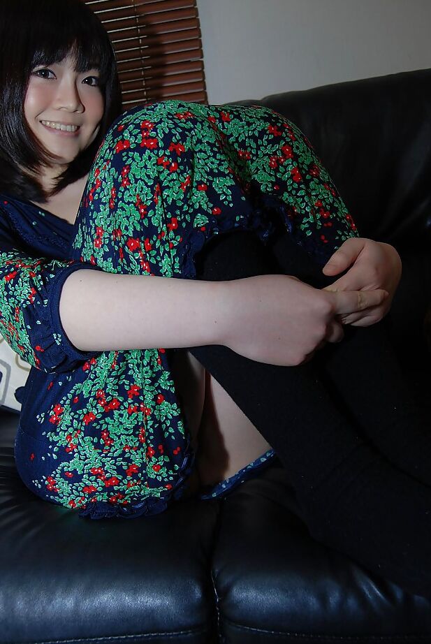 16P Smiley asian lovely Arisa Maeda undressing and spreading lower lips