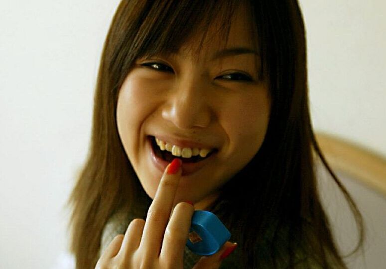 16P Japanese girl Kurumi Morishita displays her firm tits while getting changed