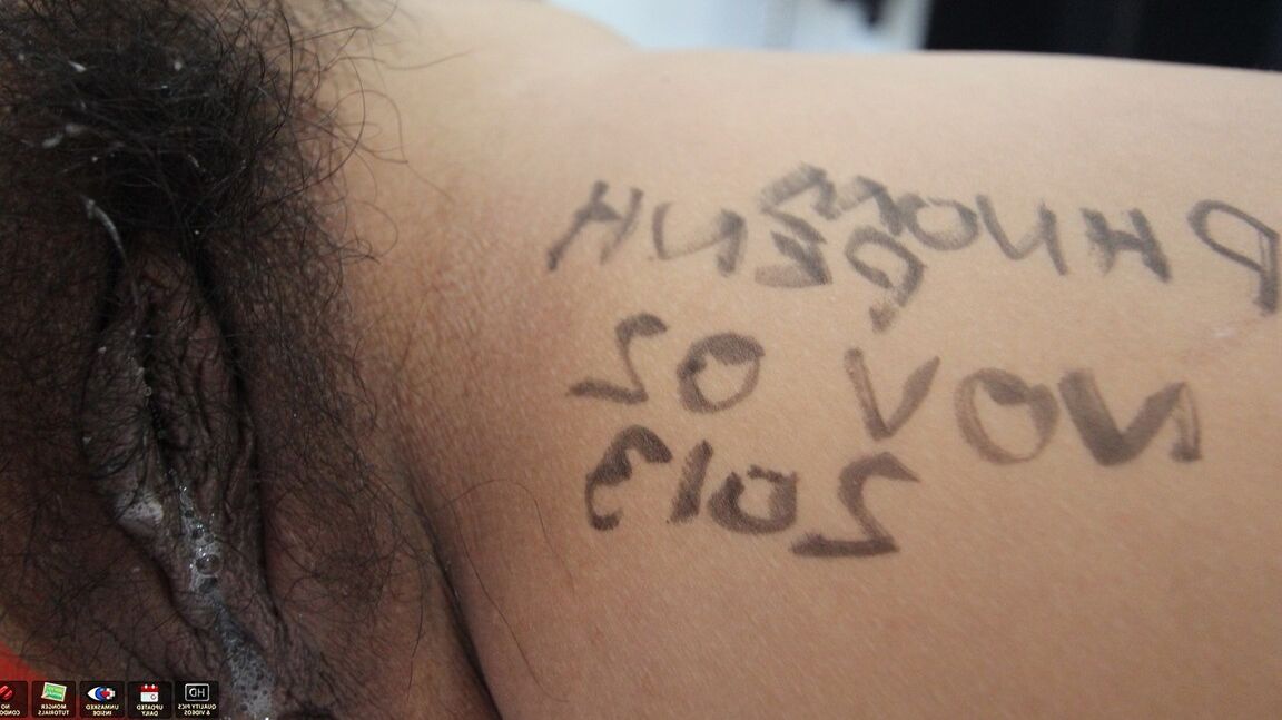 15P Cabelo de buceta asiática super escuro escorrendo porra da foda de creampie com turista