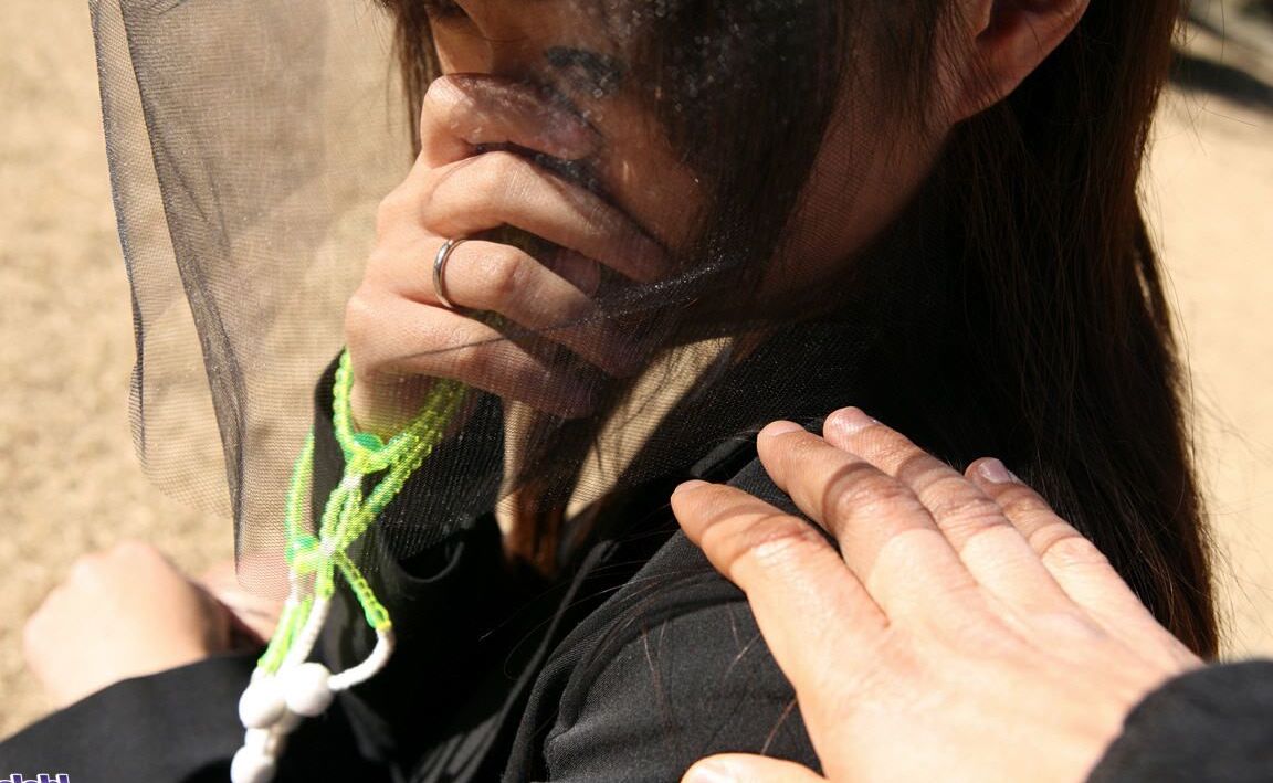 16P Japanese widow Miho Sonoda fondles herself while grieving her late husband