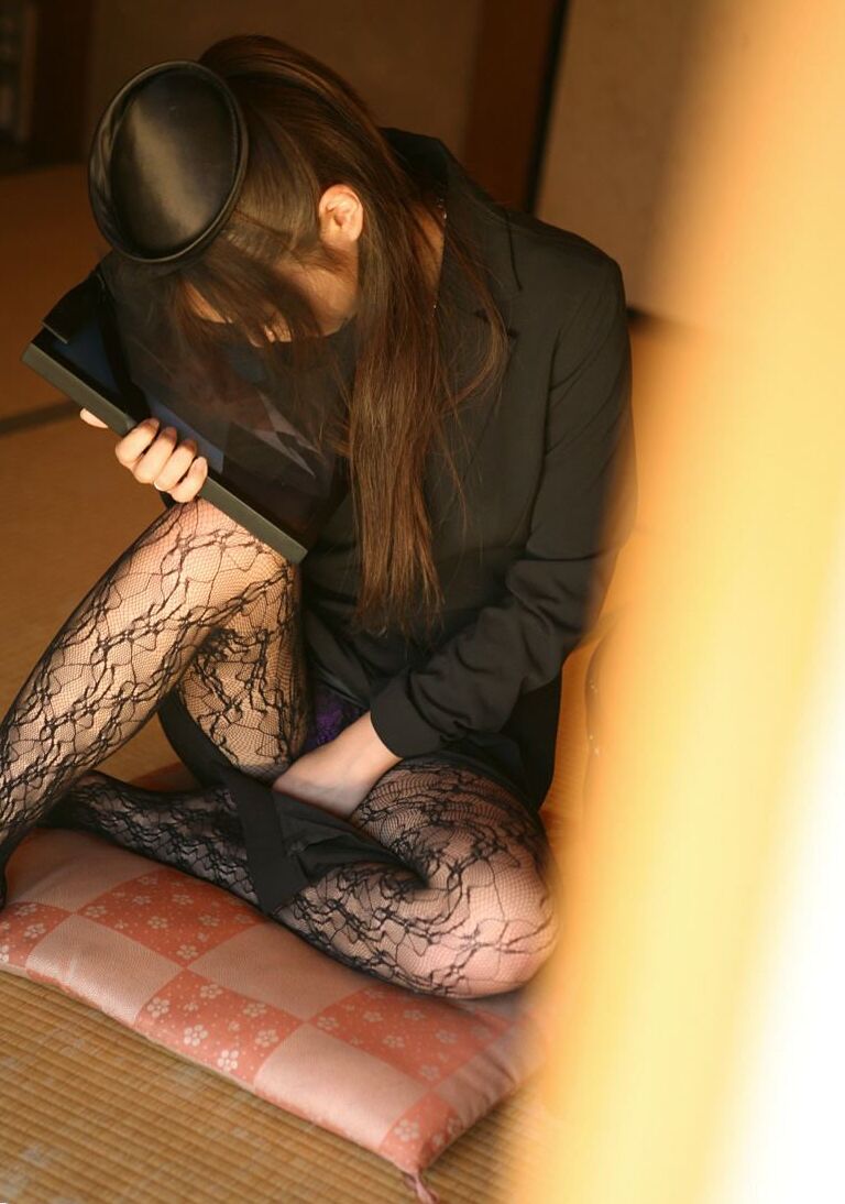 16P Japanese widow Miho Sonoda fondles herself while grieving her late husband