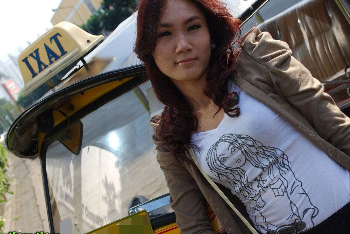 12P Thai first timer removes her miniskirt prior to fucking a Farang