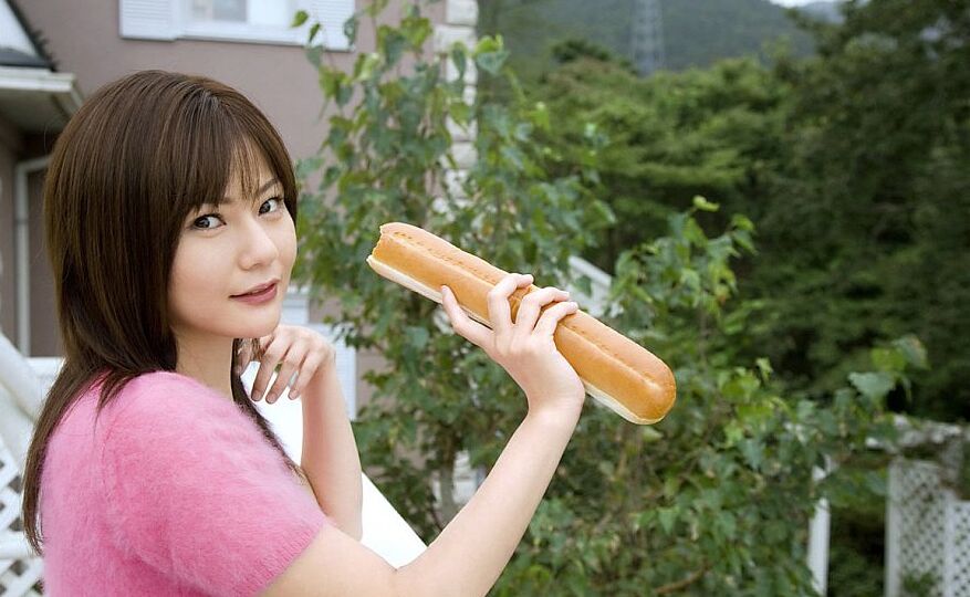 16P Japanese model Rira Himesaki takes of her bra and panties in the backyard