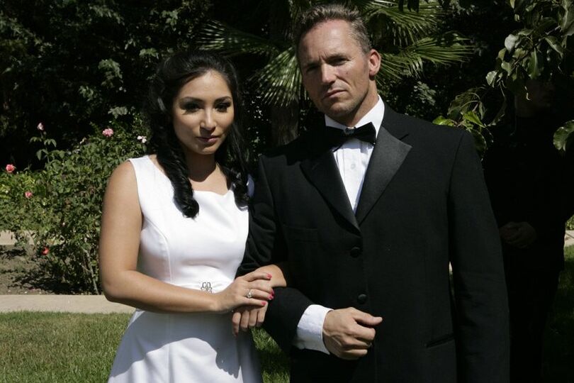 19P Delightful brunette Roxy Jezel enjoys her outdoor wedding day ceremony