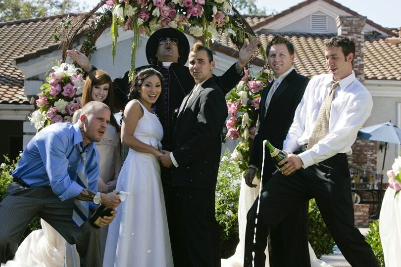 19P Delightful brunette Roxy Jezel enjoys her outdoor wedding day ceremony