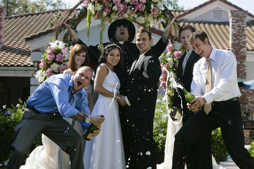 19P Delightful brunette Roxy Jezel enjoys her outdoor wedding day ceremony