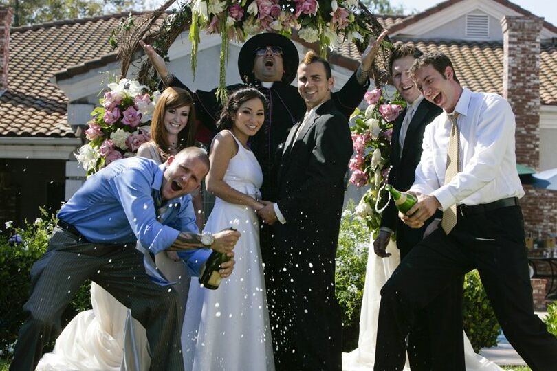19P Delightful brunette Roxy Jezel enjoys her outdoor wedding day ceremony