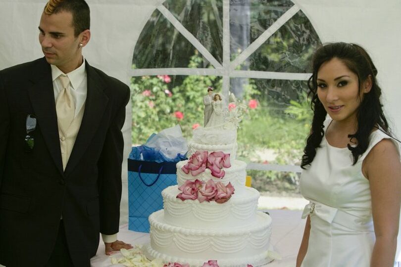 19P Delightful brunette Roxy Jezel enjoys her outdoor wedding day ceremony