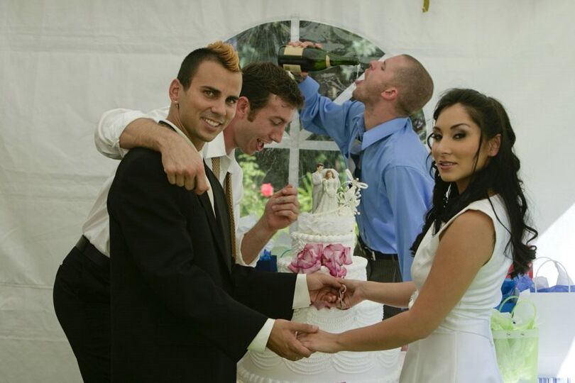 19P Delightful brunette Roxy Jezel enjoys her outdoor wedding day ceremony