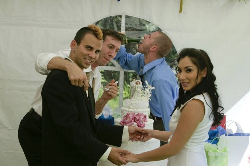 19P Delightful brunette Roxy Jezel enjoys her outdoor wedding day ceremony