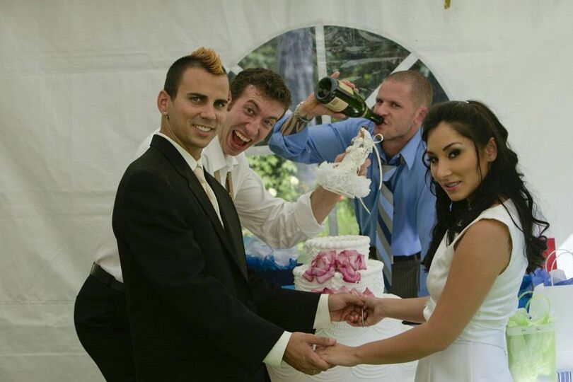 19P Delightful brunette Roxy Jezel enjoys her outdoor wedding day ceremony