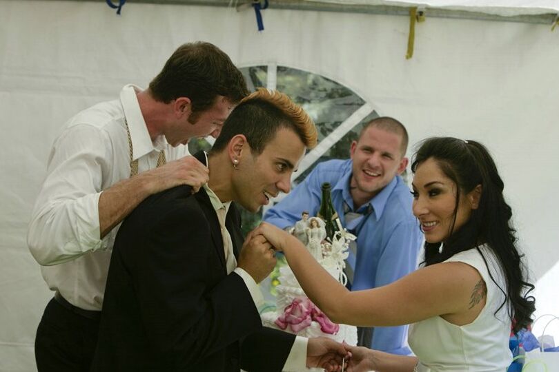 19P Delightful brunette Roxy Jezel enjoys her outdoor wedding day ceremony
