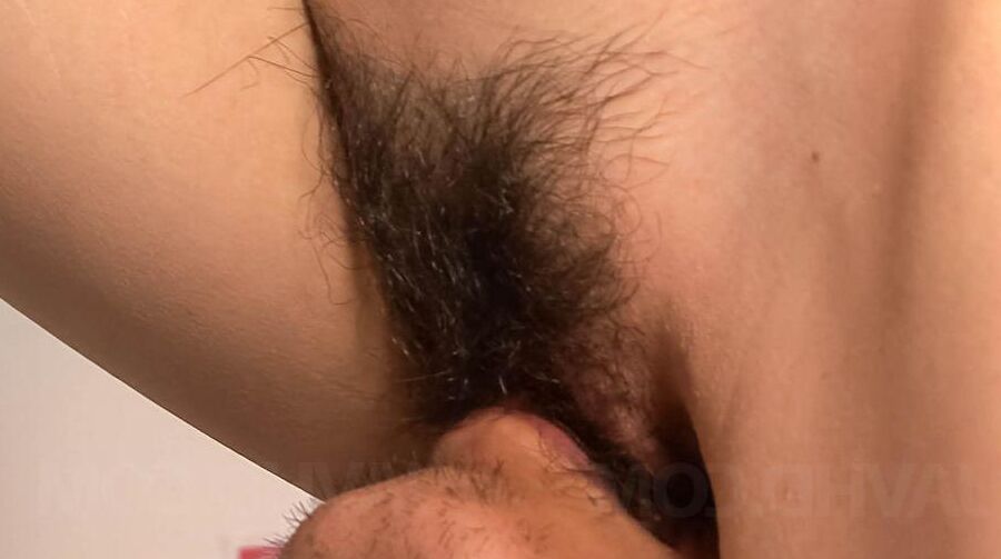 15P Akina Hara Asian chupa la erección y tiene el coño peludo lamido y follado