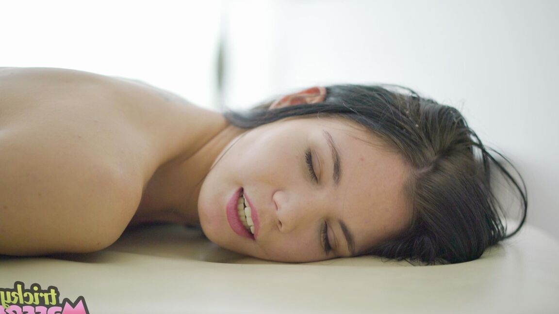 21P Delightful teen Lovenia Lux enjoys a hot massage before getting rammed
