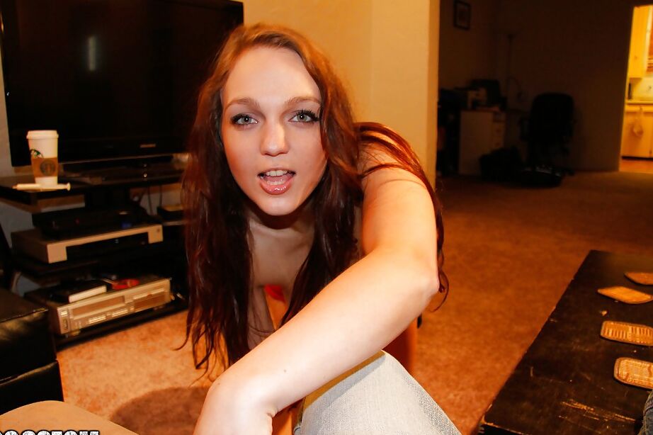 16P Lusty teen Anne Melbourne gets her pink pussy cocked up and creampied