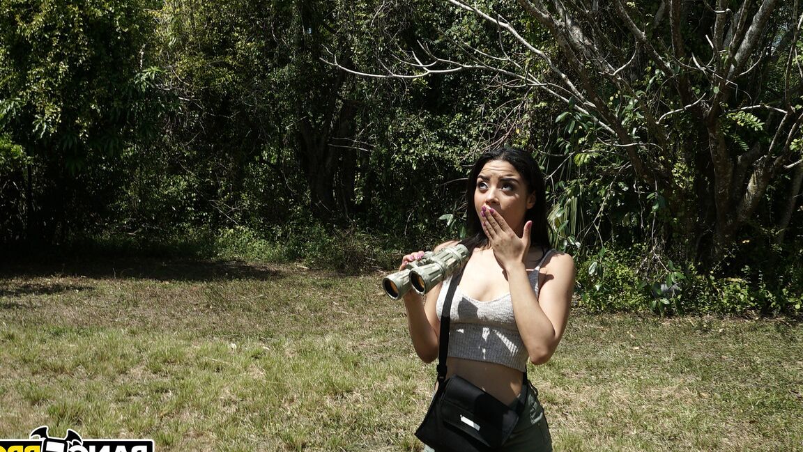 21P Exotic teen with small tits Maya Bijou gets blacked in the woods