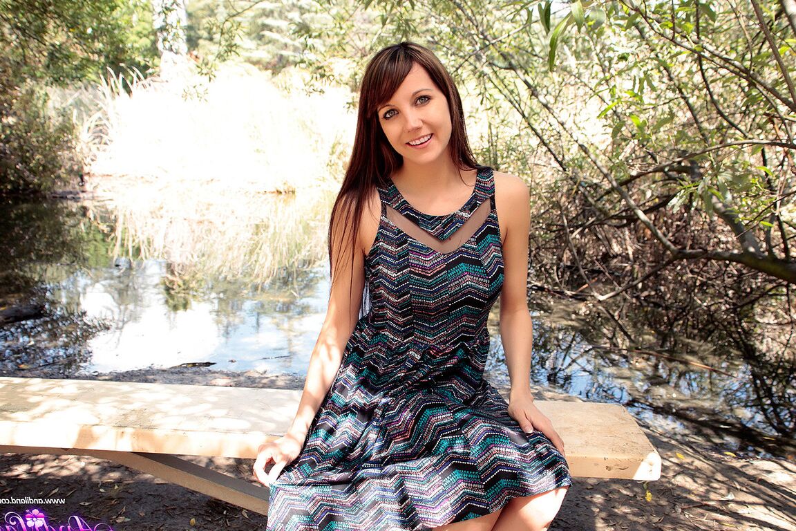 15P Andi Land Flashing at a sunny pond