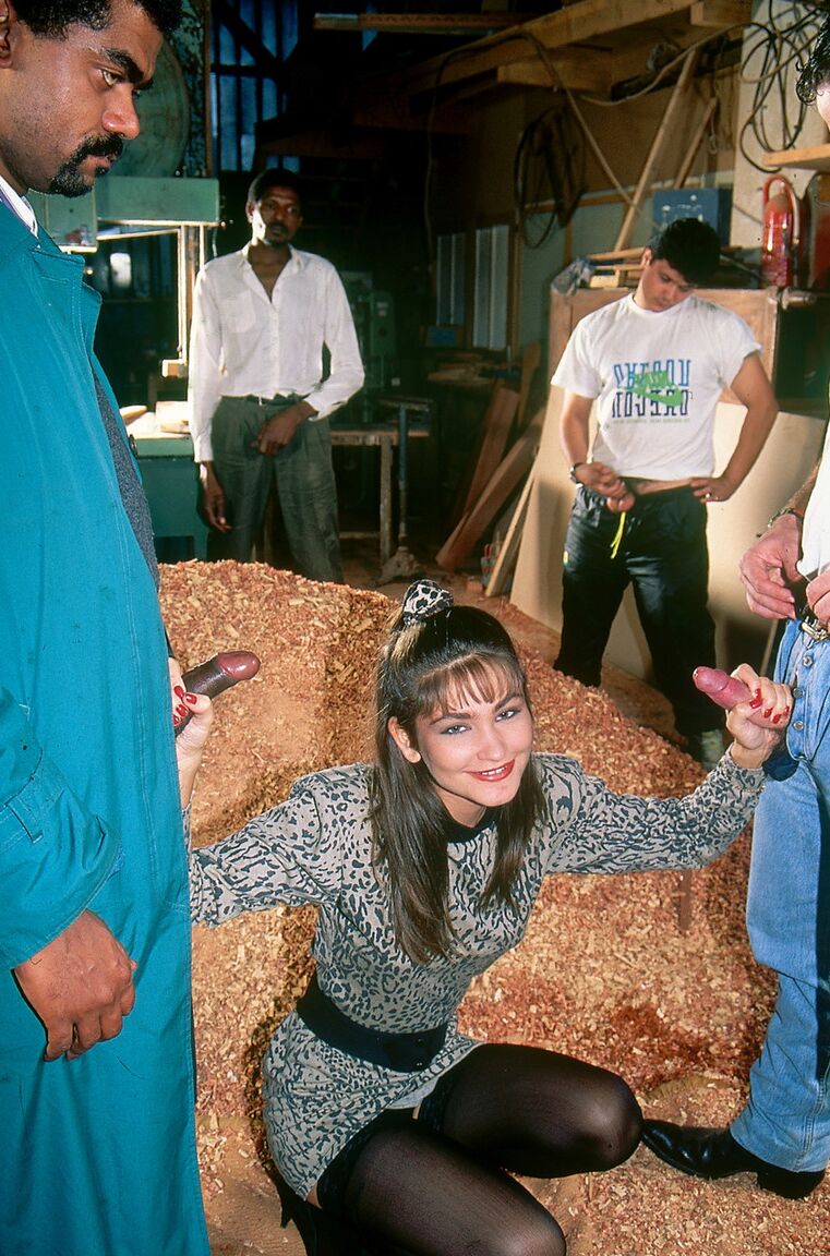 16P MILF Annabelle applies for a job buts ends up getting gangbanged instead