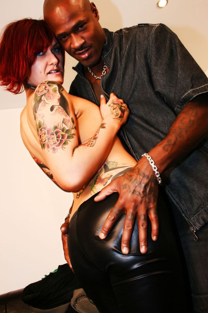12P Tattooed redhead Tallulah Tease cheats on her husband with a big black dick