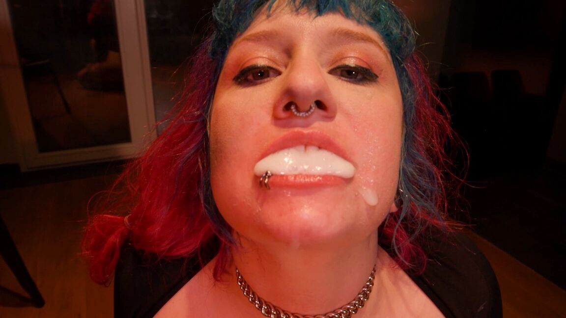 15P Busty fatty Proxy Paige sports a mouthful of sperm after a gangbang
