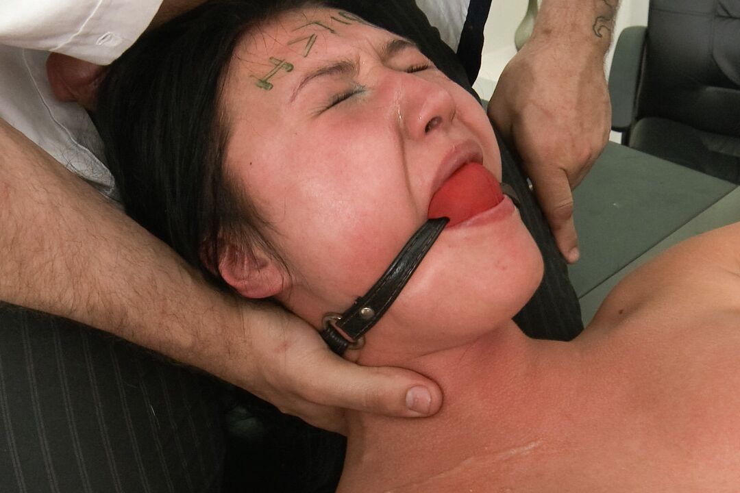 17P Helpless secretary is held down and butt fucked during a gangbang at work