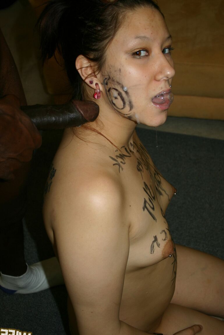 21P Skanky adolescente Lillie Ann marcada como vagabunda da BBC, caveira fodida