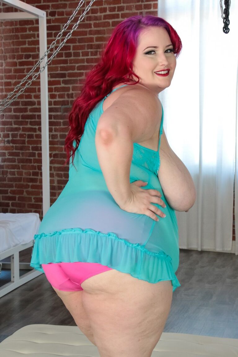 17P Redhead fatty Eliza Allure titty fucks with her massive juggs & gets nailed