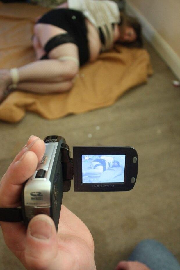 16P Fat woman is rendered helpless by the maintenance man before being tied up