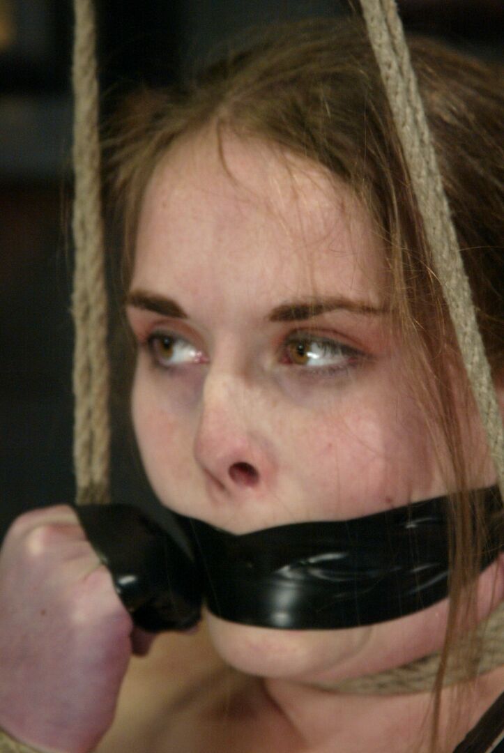 17P Restrained and gagged female is flogged and masturbated against her will