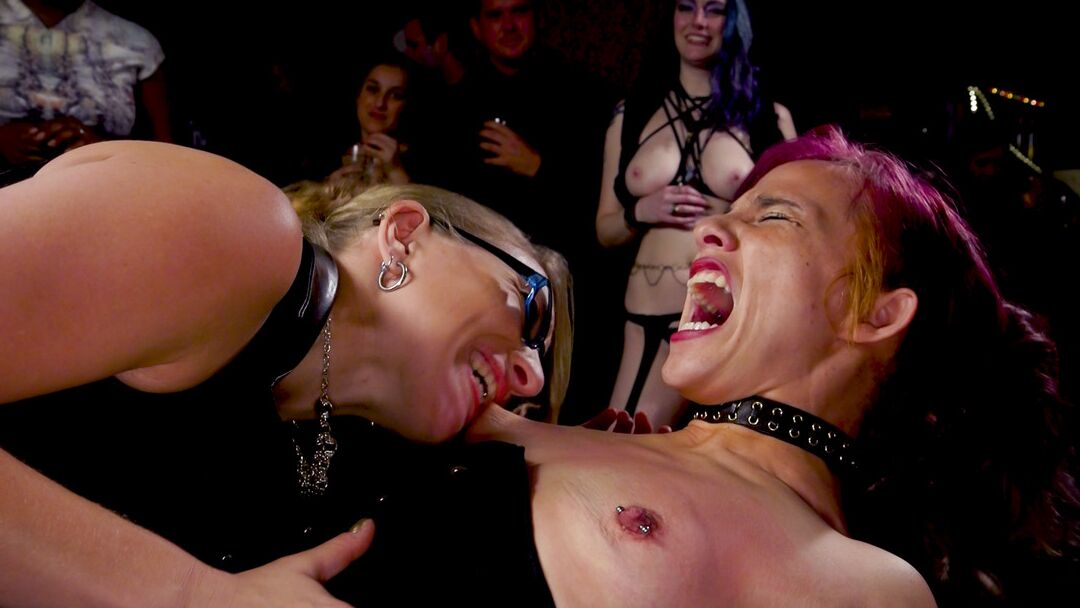 21P Domme Aiden Starr watches Maya Kendrick & Nikki Darling get analized by Owen