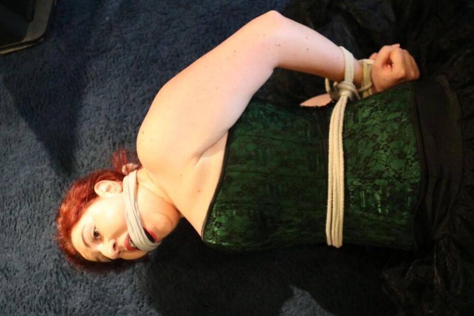 16P Black Fox Bound Peril in Green Corset