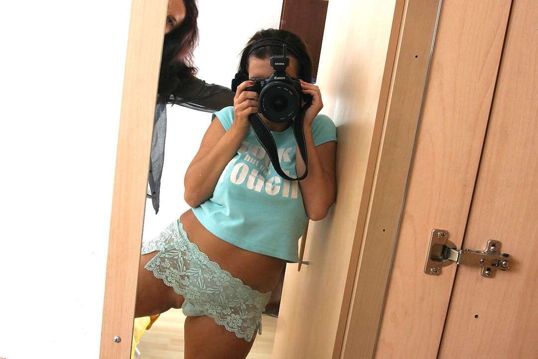 15P Kora Kryk & Aneta Buena cover their huge boobs with yogurt on a bed