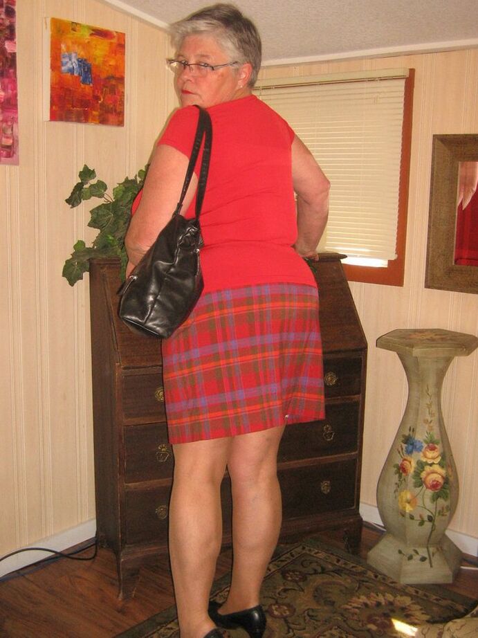 20P Old amateur Girdle Goddess plays with a sex toy while disrobing by herself