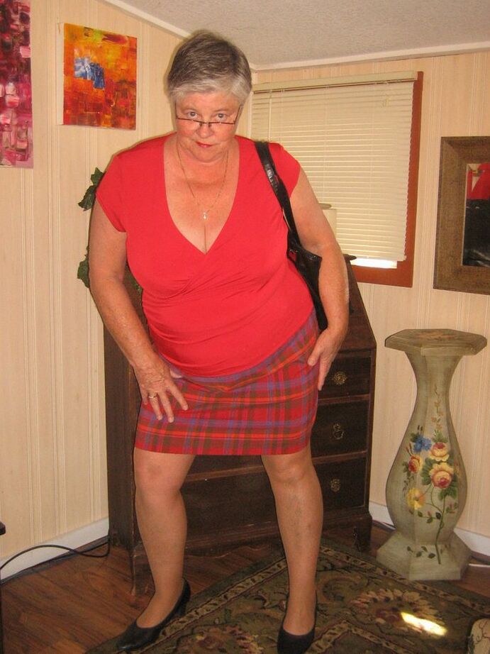 20P Old amateur Girdle Goddess plays with a sex toy while disrobing by herself