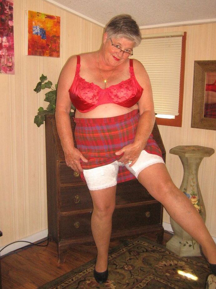 20P Old amateur Girdle Goddess plays with a sex toy while disrobing by herself