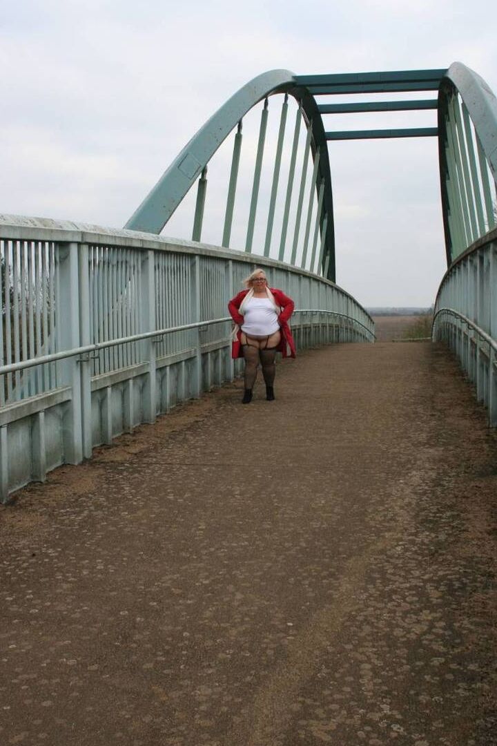 16P Obese British woman Lexie Cummings exposes herself in public locations
