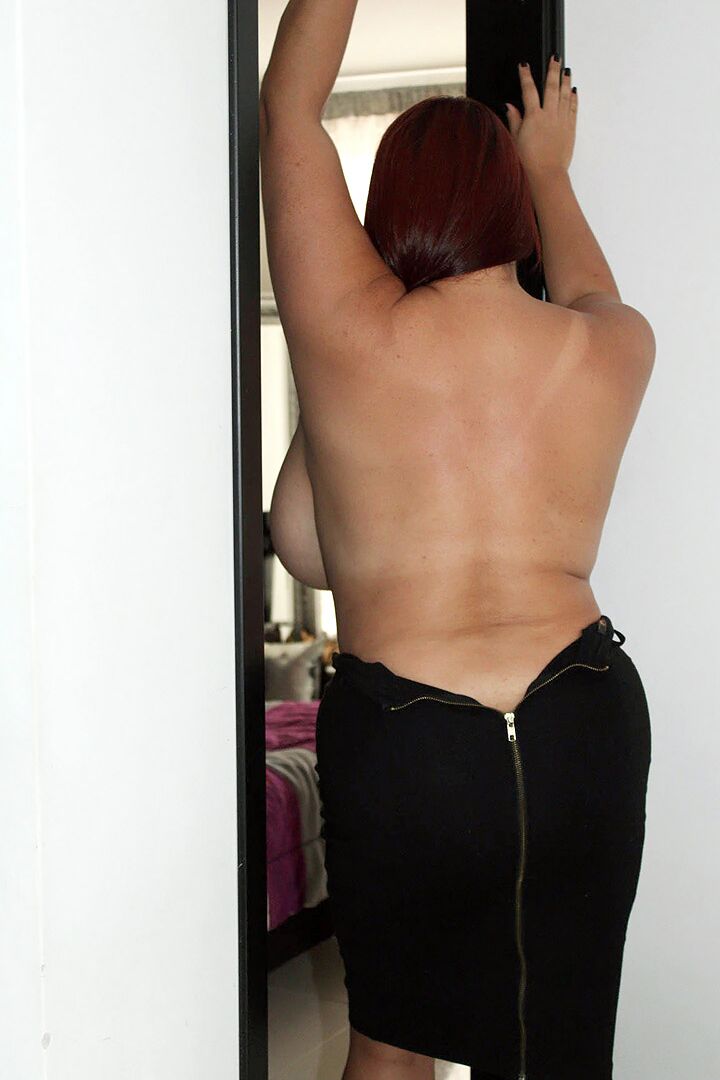 16P Thick Latina redhead Sofia Damon sets her massive breasts loose over some wine