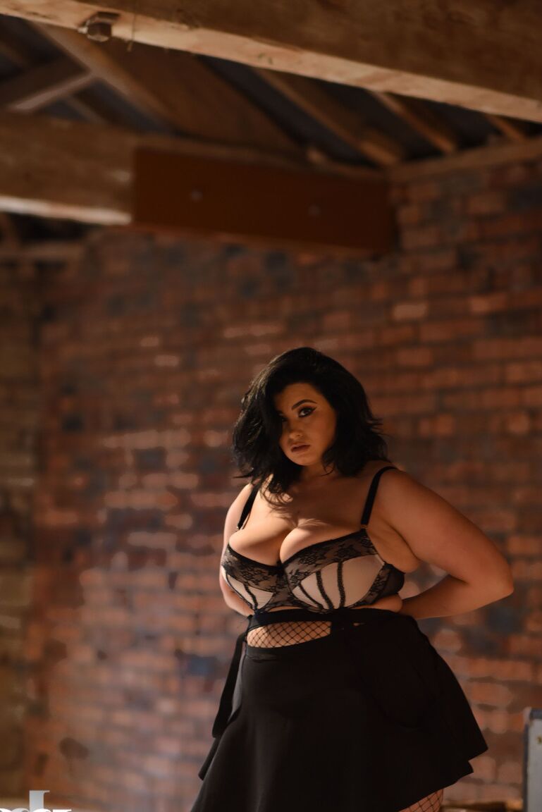 21P Chubby gorgeous lady Kiki lets out her massive juggs wearing a short skirt