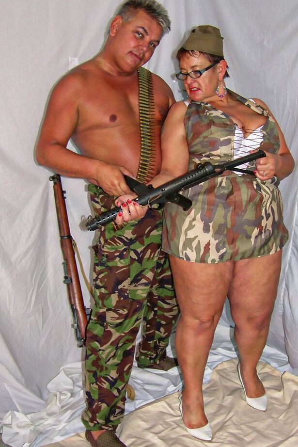 20P Mature fatty with huge boobs sucks a military a man's dick