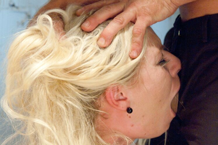13P Long legged blonde ends up restrained and gagged before being ass fucked