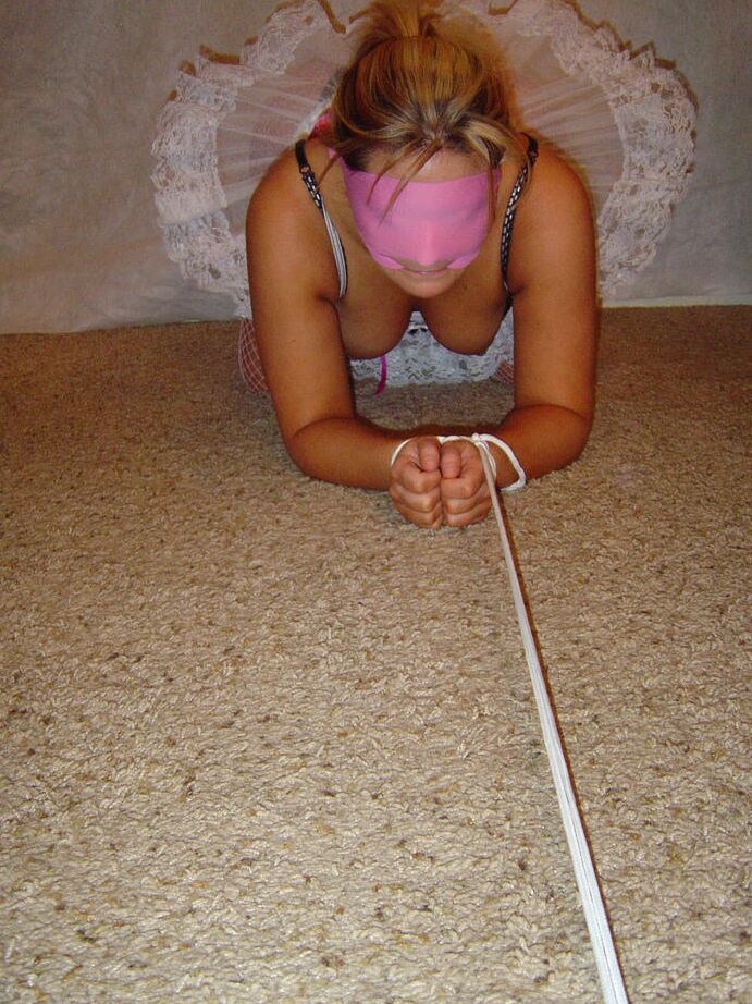 14P Black Fox Fetish Blindfold Bound