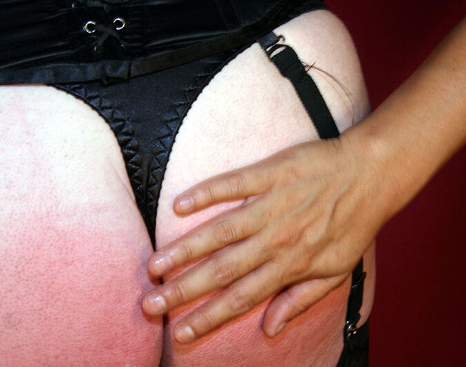 16P Strict Mistress in high heels using her crop to punish her crossdresser slave