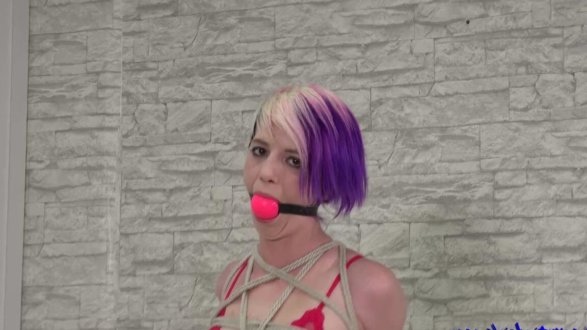 16P Sexy Tied Girls New model Jassi hogtied and topless