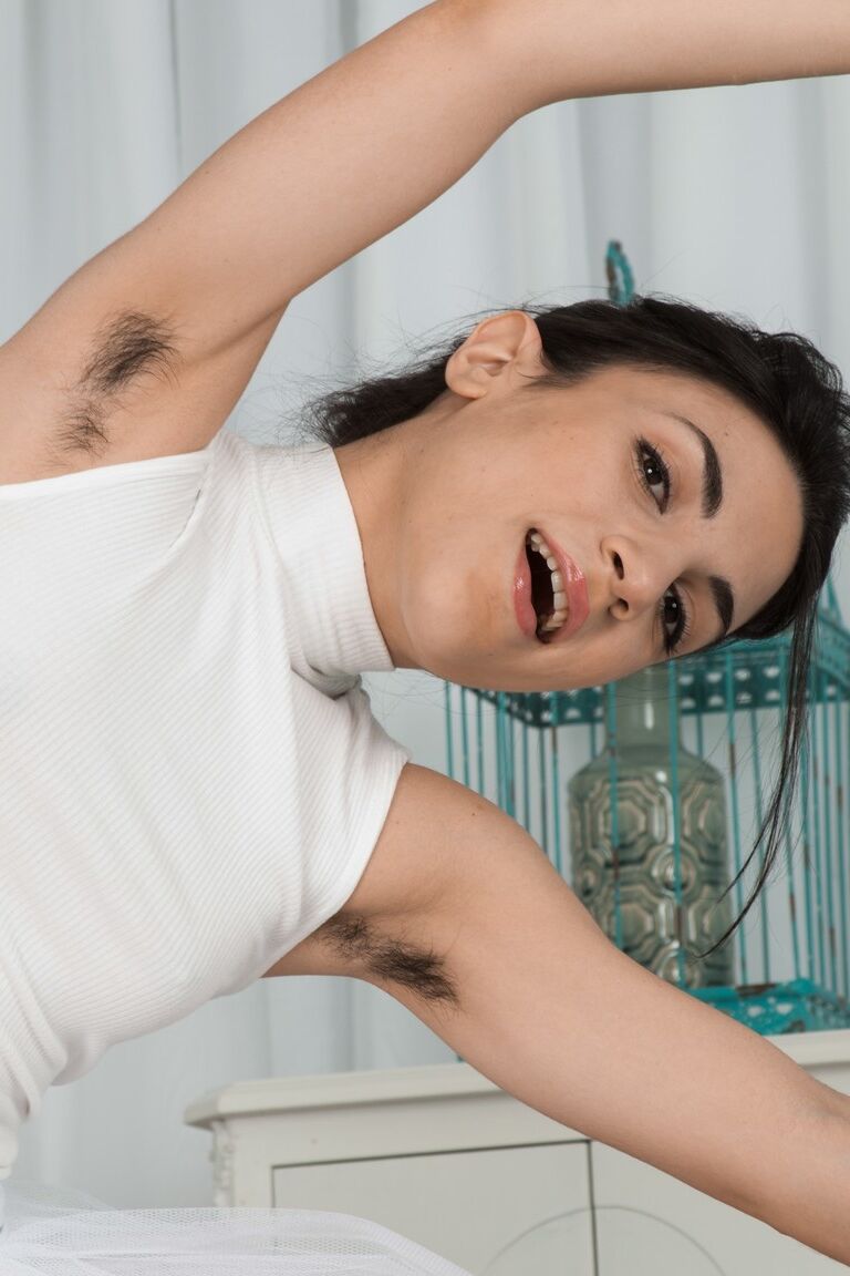 17P Hairy ballerina Luna O strips and shows furry cunt during her performance