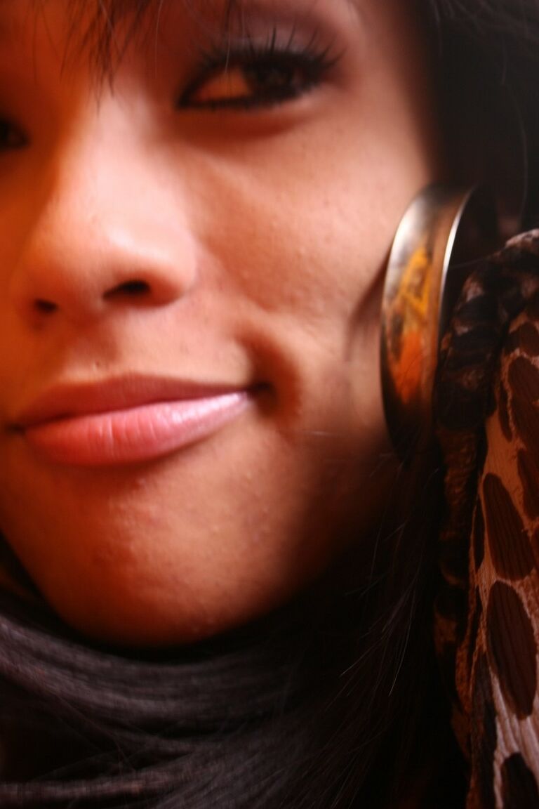 17P Sexy shemale Mint in leopard print poses seductively softcore at her desk