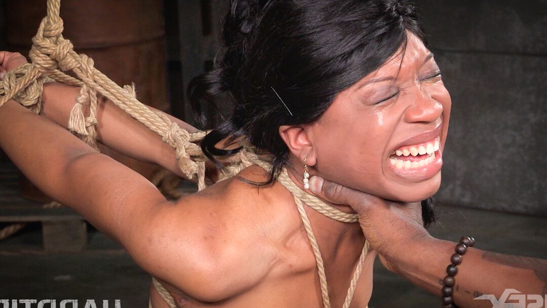 14P Ebony girl Cupcake Sinclair is forced into BDSM games in order to pass a class