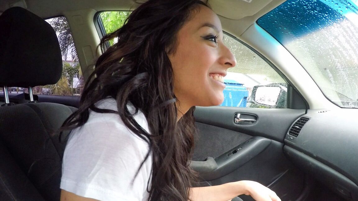 17P Nicki Ortega sucks a dick and gets fucked in a car until getting facialized