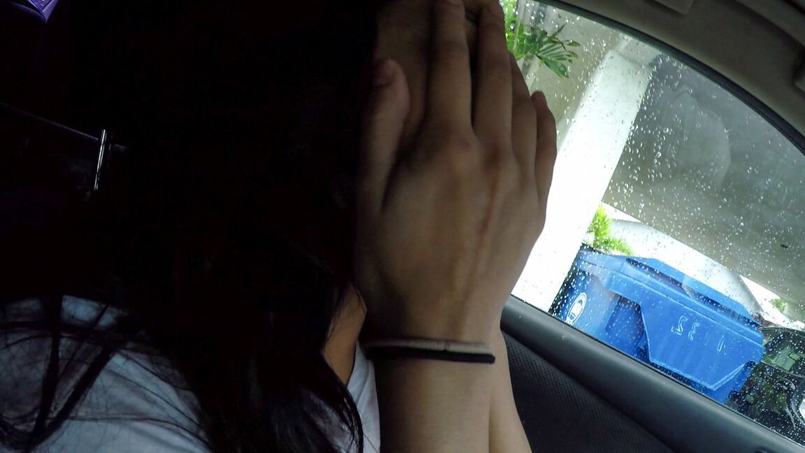 17P Nicki Ortega sucks a dick and gets fucked in a car until getting facialized